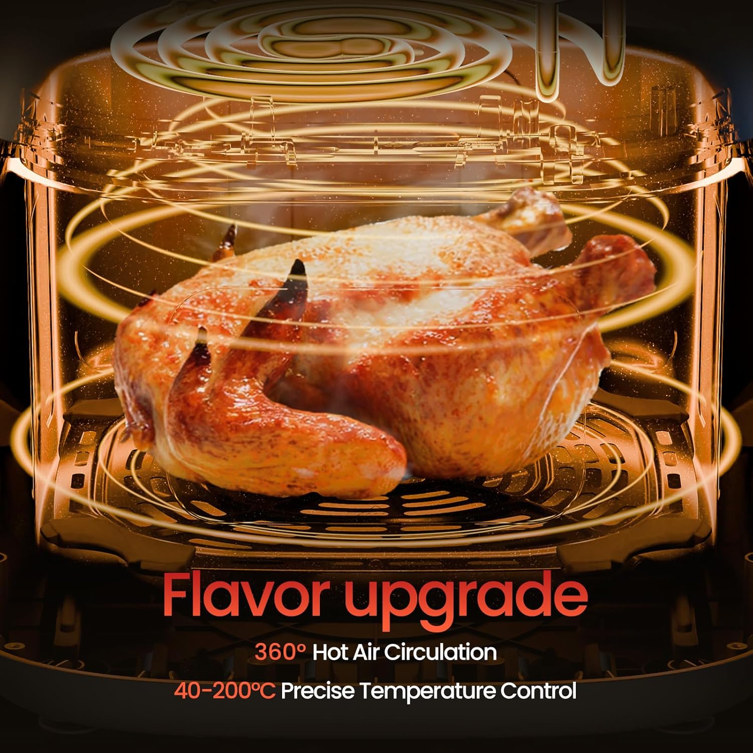 Air Fryer 12-in-1, Compact & Large 5.5-Qt Airfryer, 100-400℉ Precise Heat, 360°Hot Air Circulation, 95% Less Oil, Quick Easy Meals, Bake, Dry, Reheat, Frozen, Broil, Proof - Image 3
