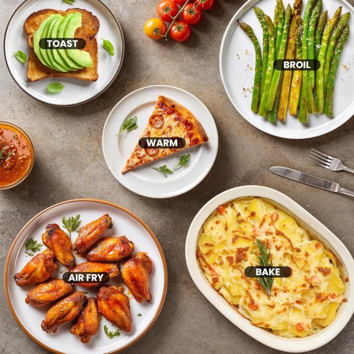 Elite Gourmet EAF0852SS 8.5Qt. Capacity Air Fryer Oven, Air Fry, Broil, Toast, Bake & Broil with Convection, Time and Temperature Controls, 800-Watts, Includes 25 Delicious Recipes, Stainless Steel - Image 8
