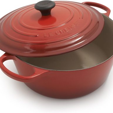 Le Creuset Enameled Cast Iron Signature Round Dutch Oven, 9 qt., Cerise