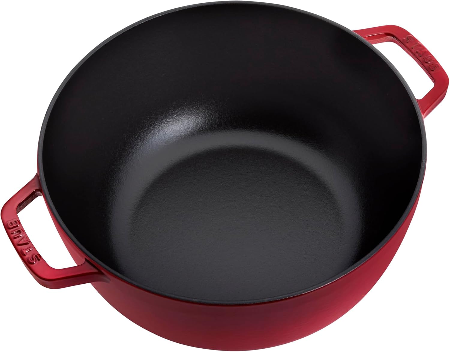 Staub Cast Iron Essential French Oven, Dutch Oven, 5-quart, serves 5-6, Made in France - Cherry - Image 2