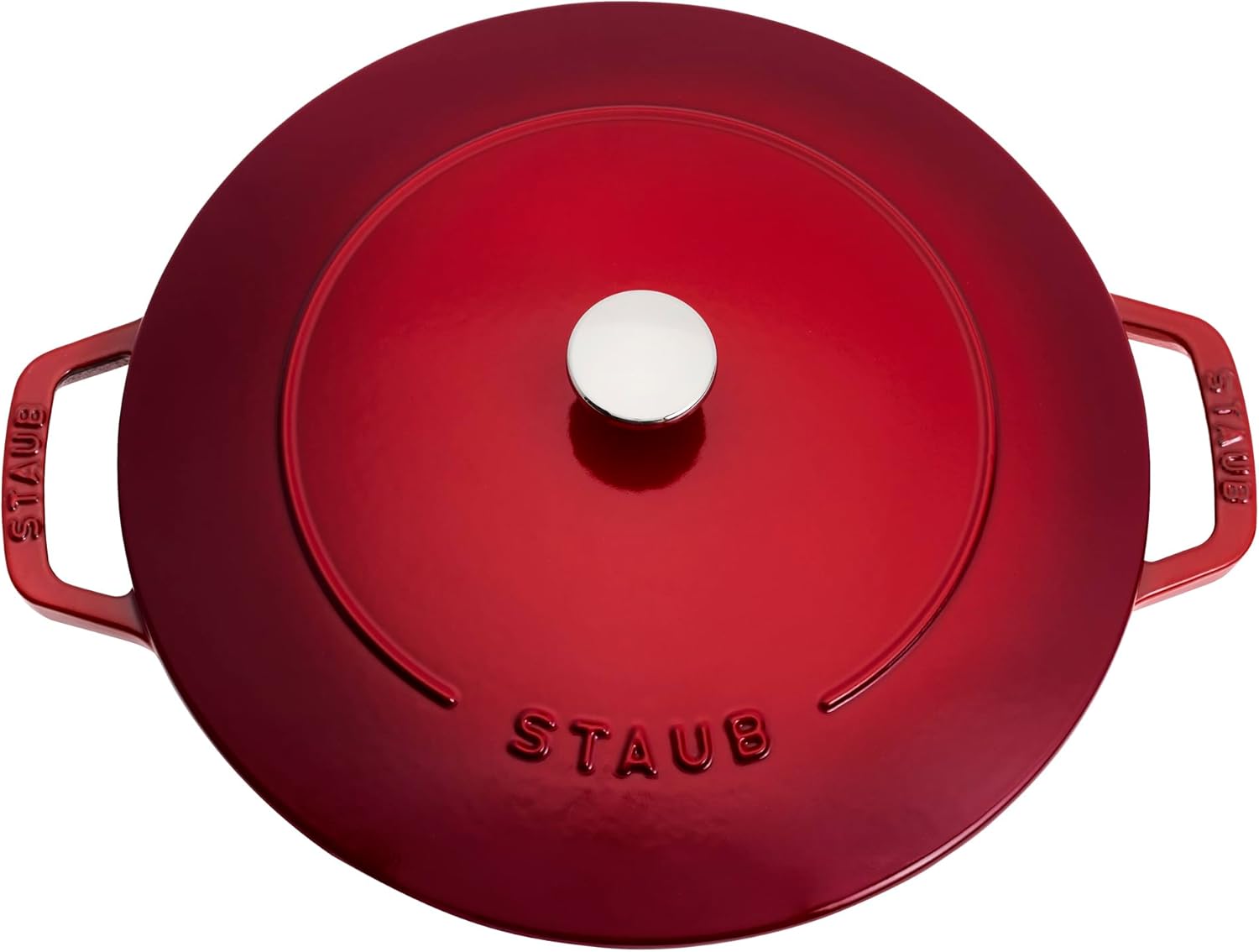 Staub Cast Iron Essential French Oven, Dutch Oven, 5-quart, serves 5-6, Made in France - Cherry - Image 3
