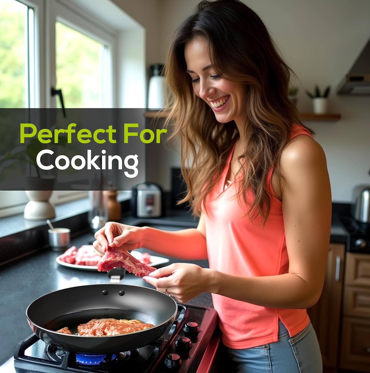 Utopia Kitchen Nonstick Cookware 3 Piece Omelette Pan Skillet Set, Nonstick Frying Pans with Induction Bottom, 8, 9.5 & 11 Inches Frying Pans with Bakelite Handles, PFOA Free, Grey - Image 6